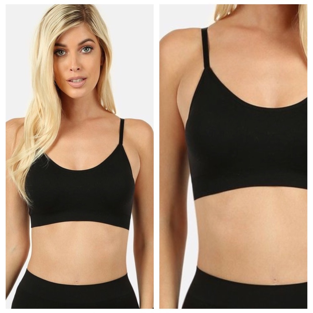 Padded basic black Bralette